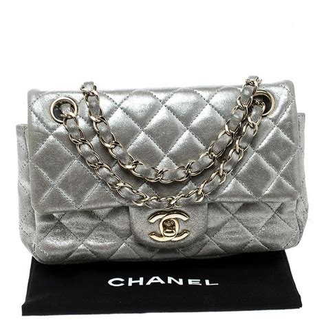 silver chanel purse|chanel pleated bag.